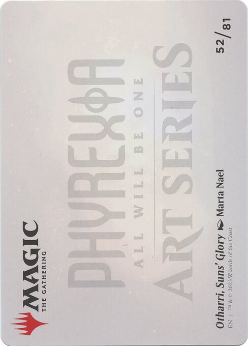 Otharri, Suns' Glory // Otharri, Suns' Glory 52, back face