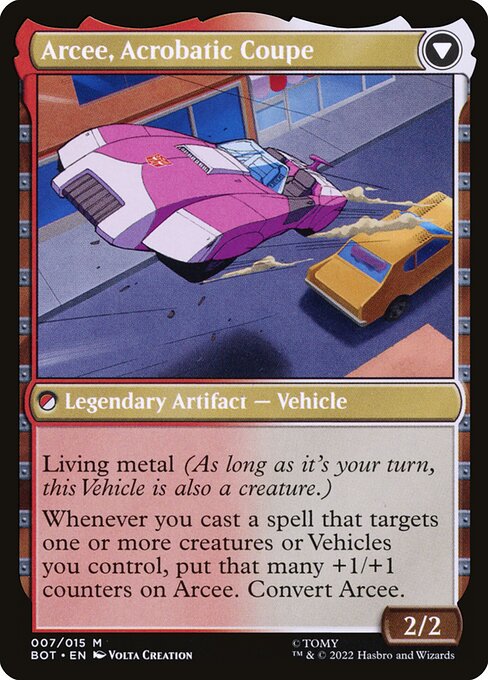 Arcee, Sharpshooter // Arcee, Acrobatic Coupe 7, back face