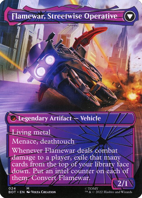 Flamewar, Brash Veteran // Flamewar, Streetwise Operative 24, back face