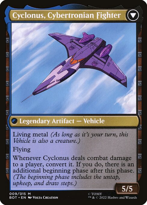 Cyclonus, the Saboteur // Cyclonus, Cybertronian Fighter 9, back face