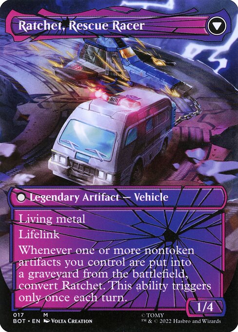 Ratchet, Field Medic // Ratchet, Rescue Racer 17, back face
