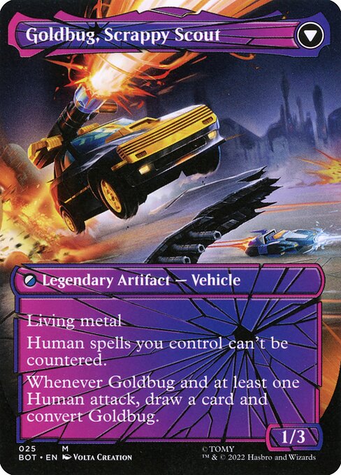 Goldbug, Humanity's Ally // Goldbug, Scrappy Scout 25, back face