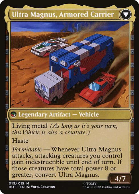 Ultra Magnus, Tactician // Ultra Magnus, Armored Carrier 15, back face
