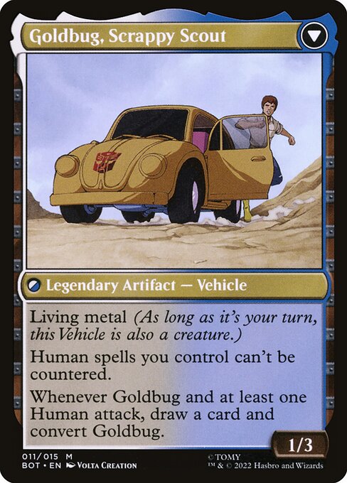 Goldbug, Humanity's Ally // Goldbug, Scrappy Scout 11, back face