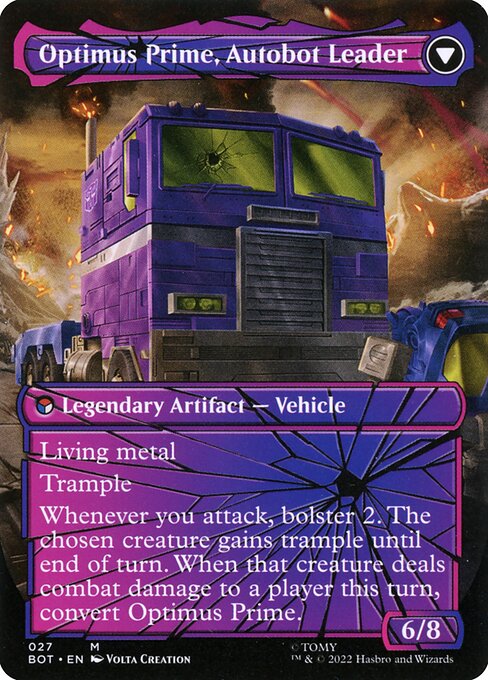 Optimus Prime, Hero // Optimus Prime, Autobot Leader 27, back face