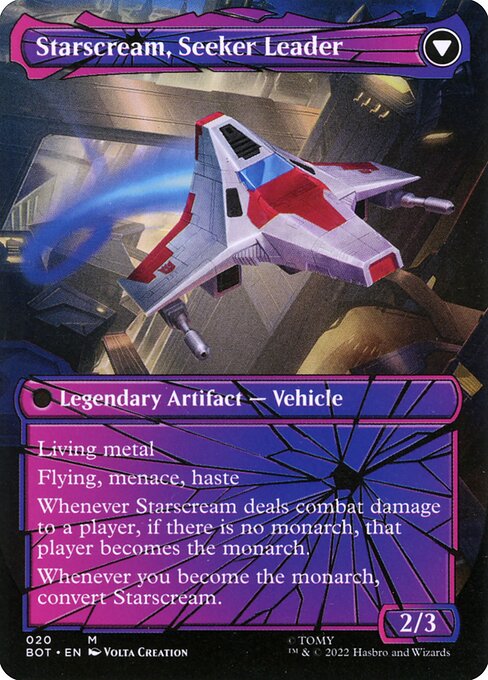Starscream, Power Hungry // Starscream, Seeker Leader 20, back face