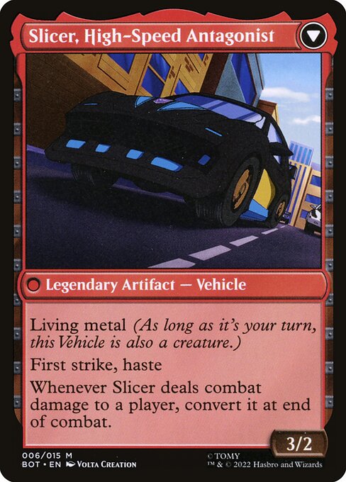 Slicer, Hired Muscle // Slicer, High-Speed Antagonist 6, back face