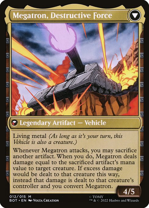 Megatron, Tyrant // Megatron, Destructive Force 12, back face