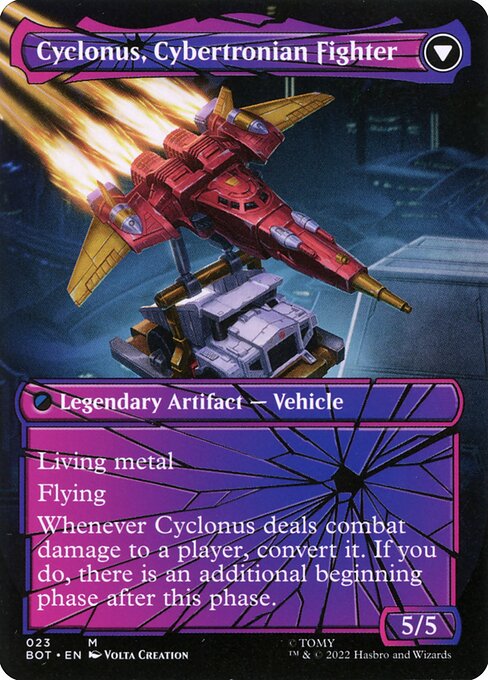 Cyclonus, the Saboteur // Cyclonus, Cybertronian Fighter 23, back face