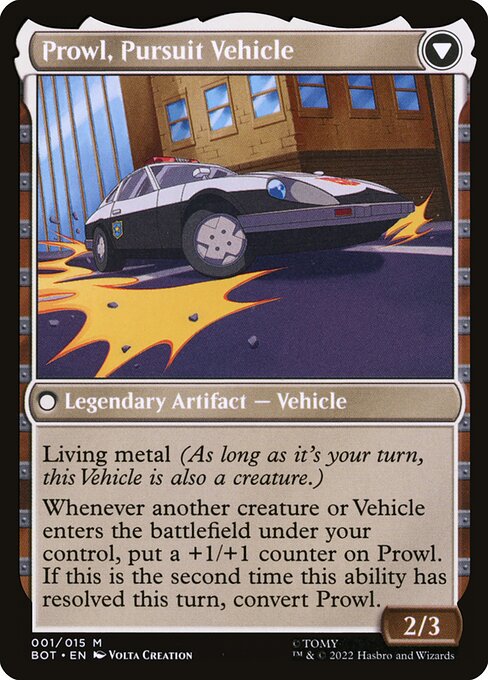 Prowl, Stoic Strategist // Prowl, Pursuit Vehicle 1, back face