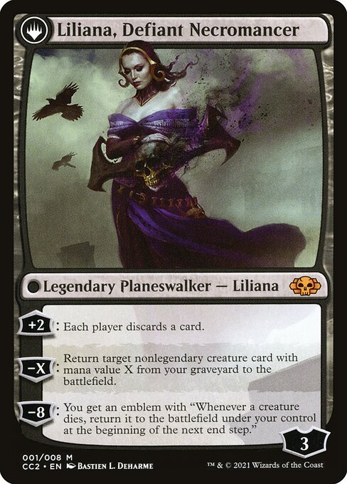 Liliana, Heretical Healer // Liliana, Defiant Necromancer 1, back face