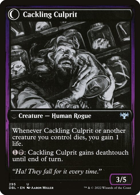 Panicked Bystander // Cackling Culprit 295, back face