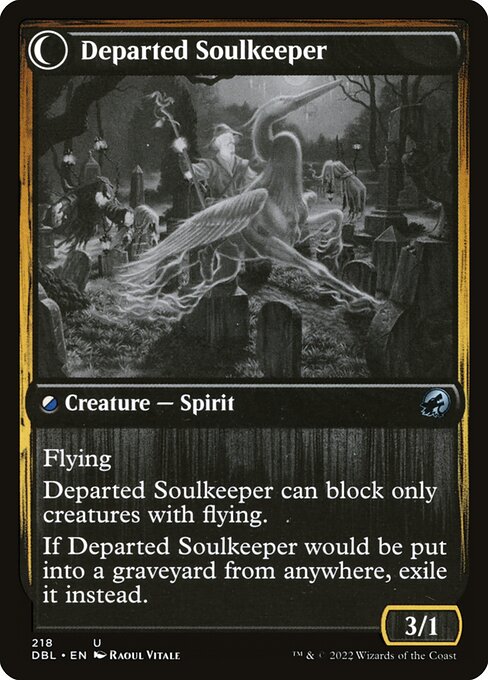 Devoted Grafkeeper // Departed Soulkeeper 218, back face