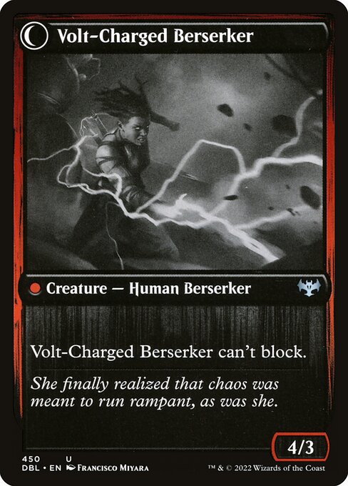Voltaic Visionary // Volt-Charged Berserker 450, back face