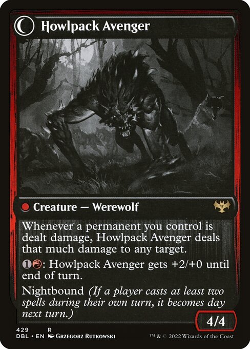 Ill-Tempered Loner // Howlpack Avenger 429, back face
