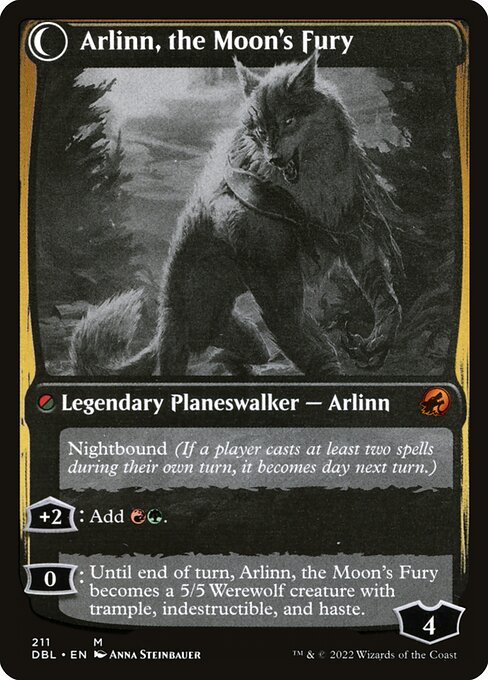Arlinn, the Pack's Hope // Arlinn, the Moon's Fury 211, back face