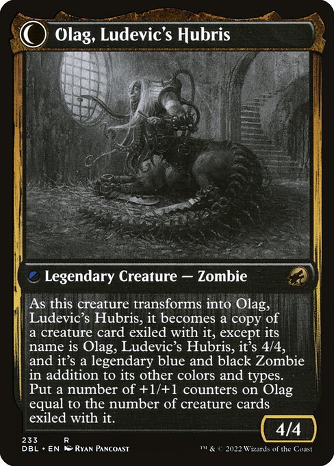 Ludevic, Necrogenius // Olag, Ludevic's Hubris 233, back face