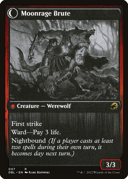 Brutal Cathar // Moonrage Brute 7, back face