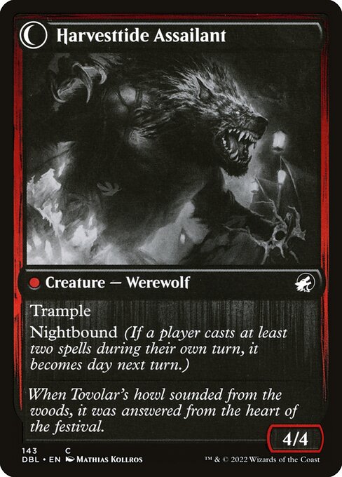 Harvesttide Infiltrator // Harvesttide Assailant 143, back face