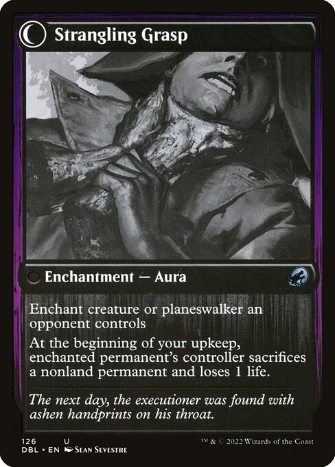Vengeful Strangler // Strangling Grasp 126, back face