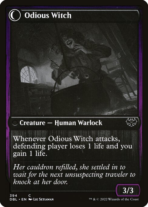 Ragged Recluse // Odious Witch 394, back face