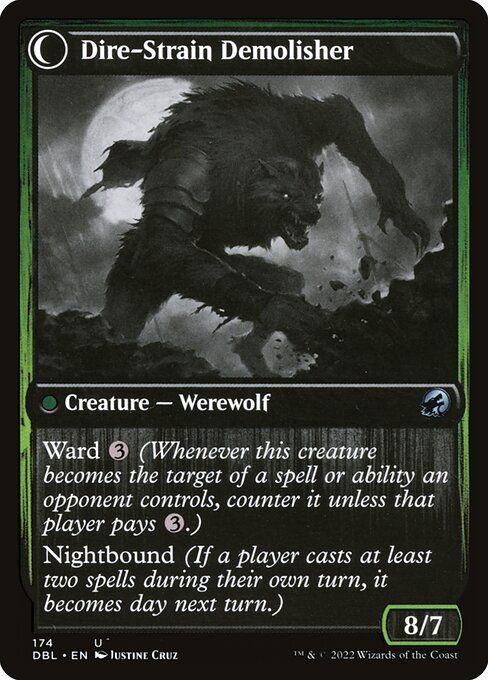 Burly Breaker // Dire-Strain Demolisher 174, back face