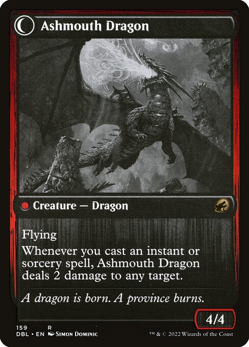 Smoldering Egg // Ashmouth Dragon 159, back face