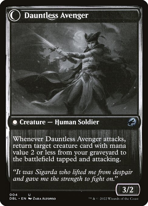 Bereaved Survivor // Dauntless Avenger 4, back face