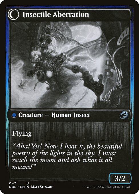 Delver of Secrets // Insectile Aberration 47, back face