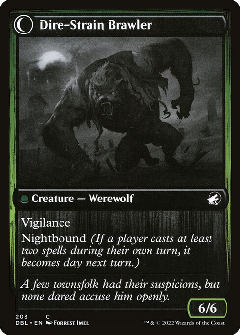 Tireless Hauler // Dire-Strain Brawler 203, back face