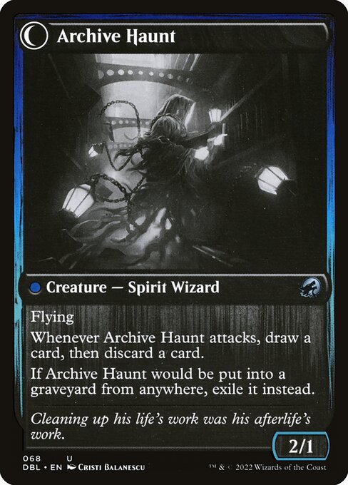 Overwhelmed Archivist // Archive Haunt 68, back face