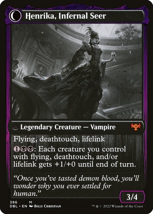Henrika Domnathi // Henrika, Infernal Seer 386, back face
