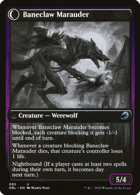 Baneblade Scoundrel // Baneclaw Marauder 85, back face