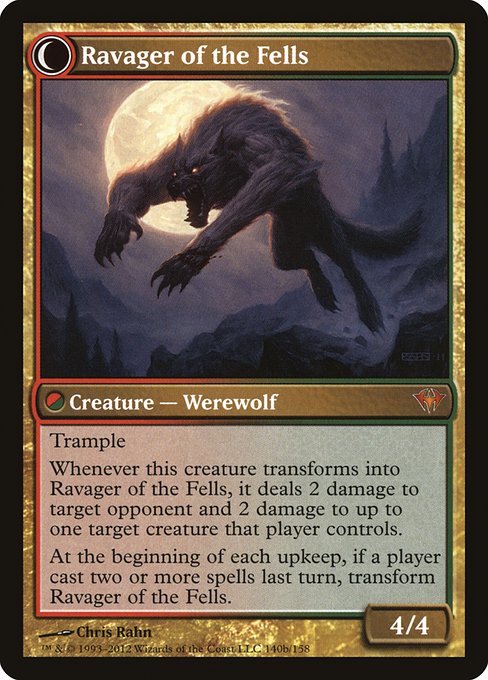 Huntmaster of the Fells // Ravager of the Fells 140, back face