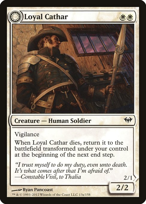 Loyal Cathar // Unhallowed Cathar 13