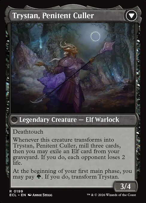 Trystan, Callous Cultivator // Trystan, Penitent Culler 199, back face