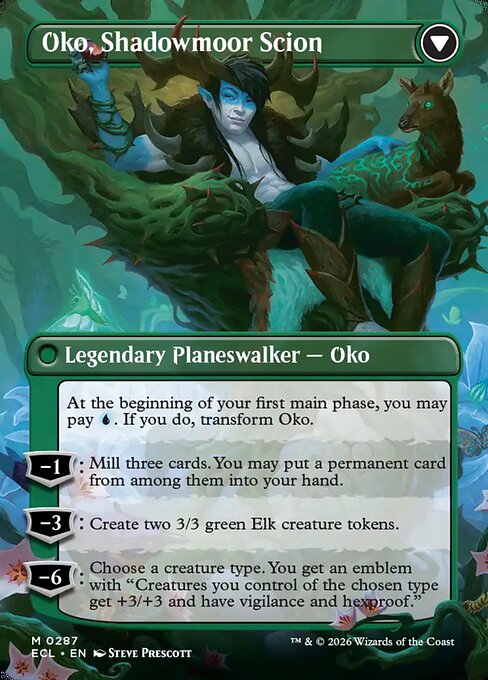 Oko, Lorwyn Liege // Oko, Shadowmoor Scion 287, back face