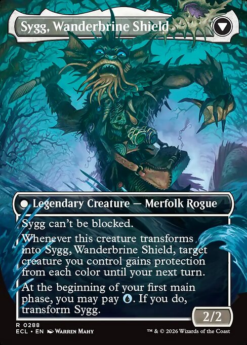 Sygg, Wanderwine Wisdom // Sygg, Wanderbrine Shield 288, back face