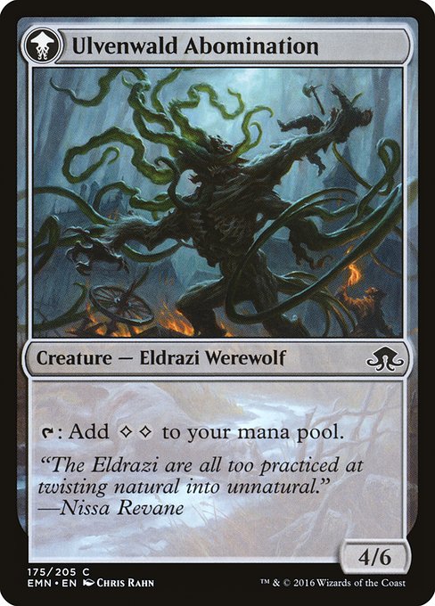 Ulvenwald Captive // Ulvenwald Abomination 175, back face