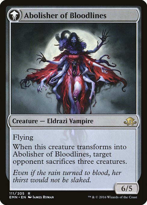 Voldaren Pariah // Abolisher of Bloodlines 111, back face