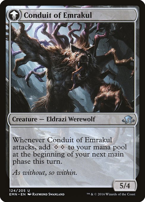 Conduit of Storms // Conduit of Emrakul 124, back face