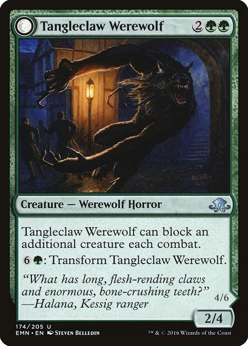 Tangleclaw Werewolf // Fibrous Entangler 174