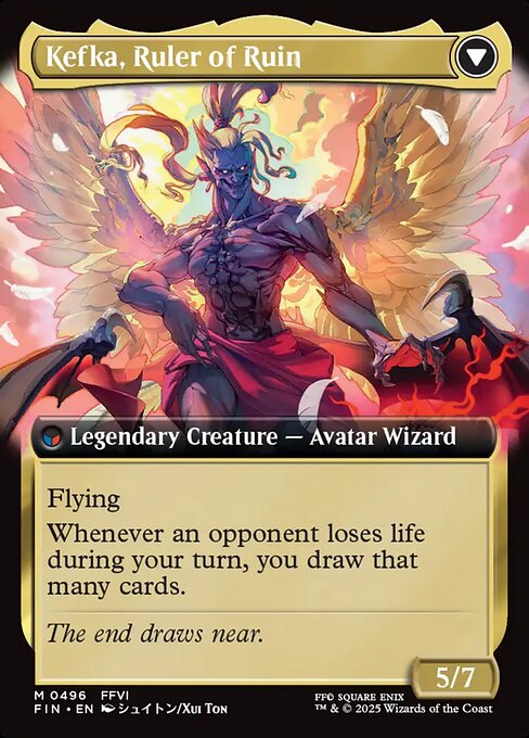 Kefka, Court Mage // Kefka, Ruler of Ruin 496, back face