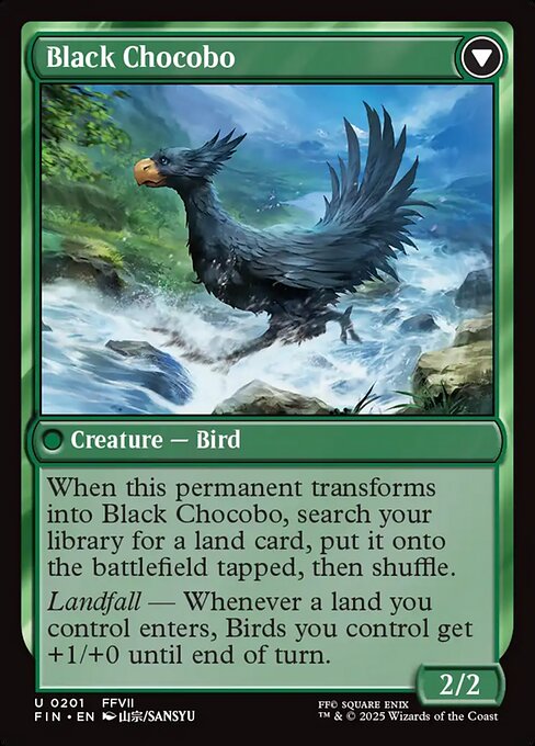Sidequest: Raise a Chocobo // Black Chocobo 201, back face