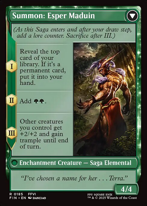 Esper Origins // Summon: Esper Maduin 185, back face