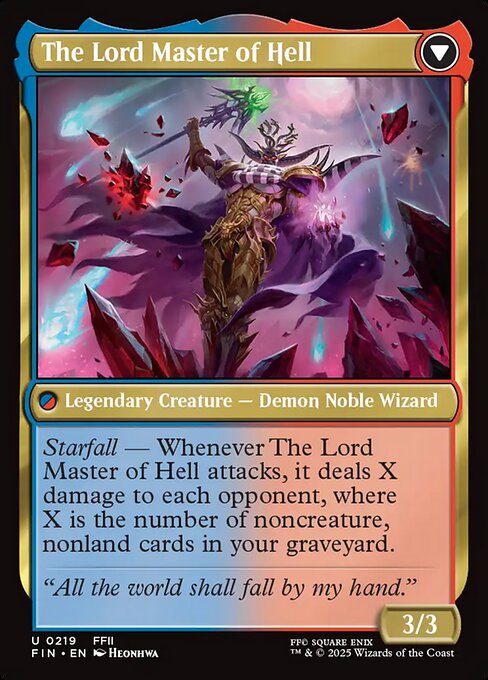 The Emperor of Palamecia // The Lord Master of Hell 219, back face