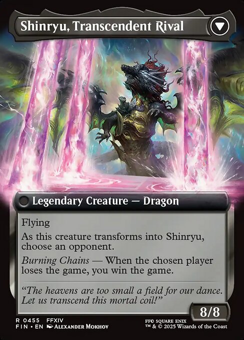 Zenos yae Galvus // Shinryu, Transcendent Rival 455, back face