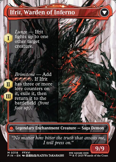 Clive, Ifrit's Dominant // Ifrit, Warden of Inferno 318, back face