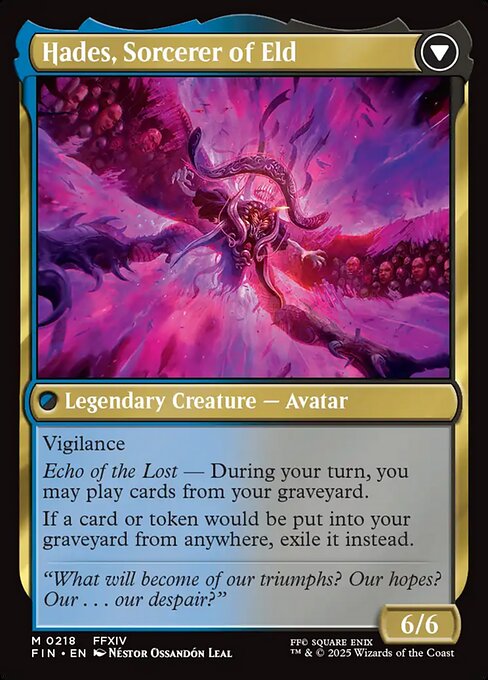 Emet-Selch, Unsundered // Hades, Sorcerer of Eld 218, back face