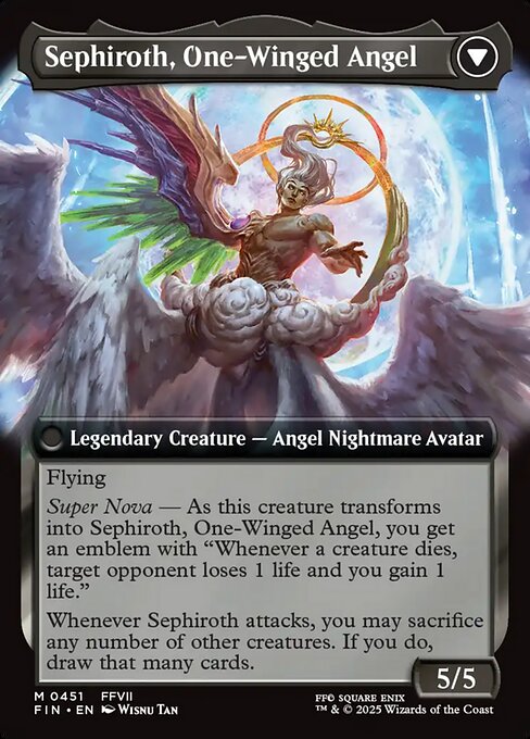 Sephiroth, Fabled SOLDIER // Sephiroth, One-Winged Angel 451, back face